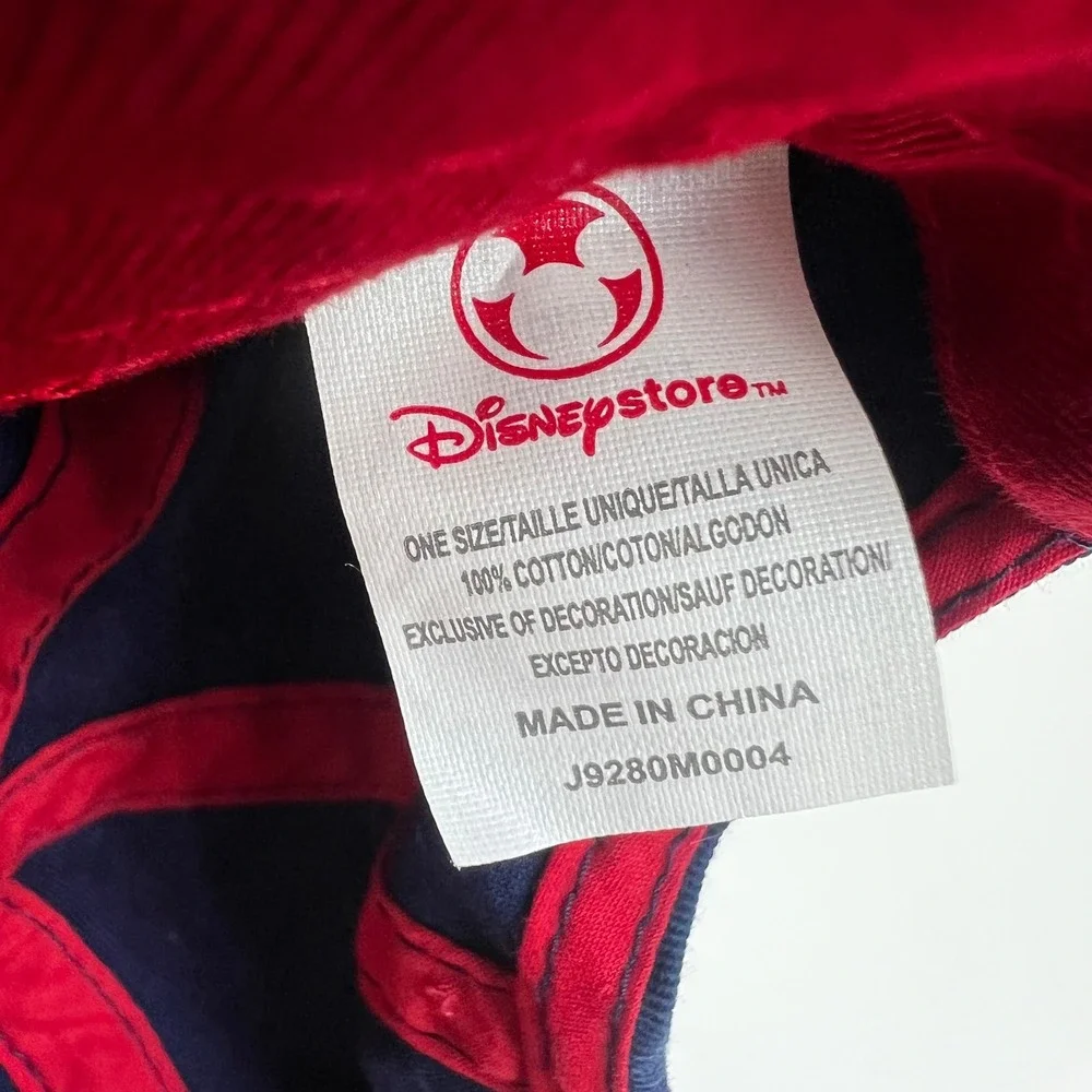 Disney Store Mickey Mouse American Flag Navy Blue Baseball Hat USA Patriotic